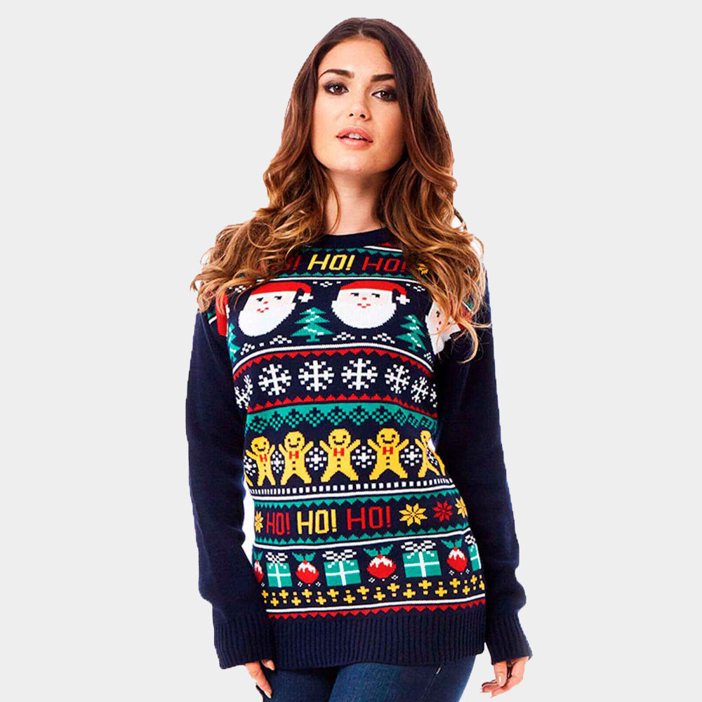 Jersey de Navidad para Mujer Papá Noel Ho Ho Ho!