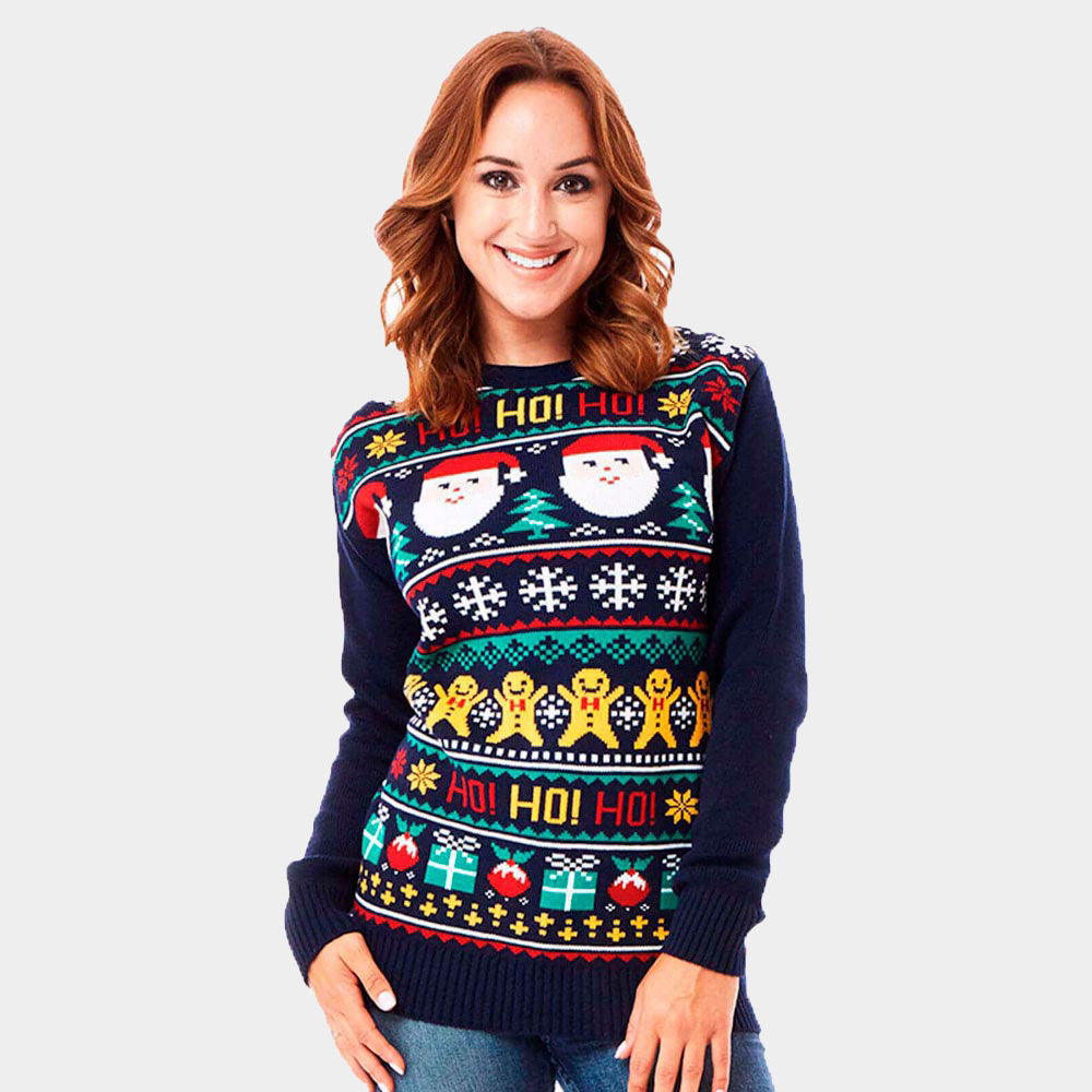 Jersey de Navidad para Mujer Papá Noel Ho Ho Ho!