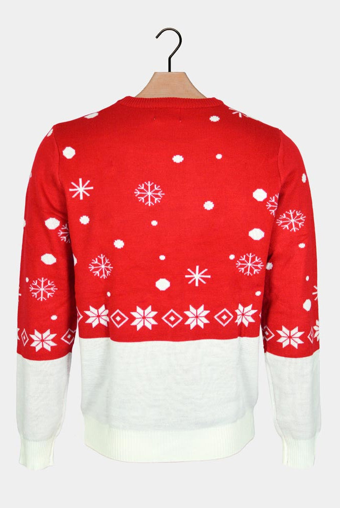 Jersey de Navidad Niña y Niño Reno con Bufanda Algodón Orgánico Espalda