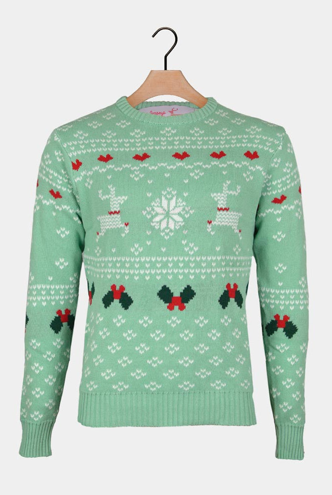 Jersey de Navidad para Niña y Niño Verde Sweet Christmas