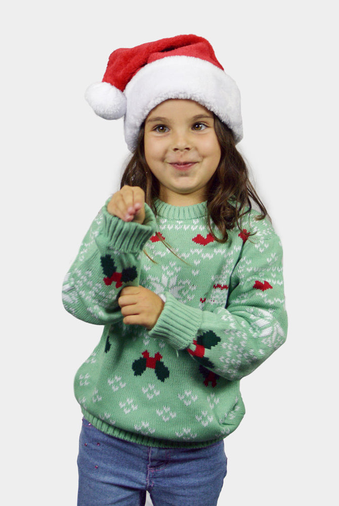 Jersey de Navidad para Niña Verde Sweet Christmas