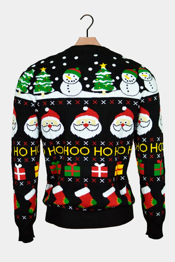 Jersey de Navidad Niña y Niño Santa Regalos Muñecos Algodón Orgánico Atrás