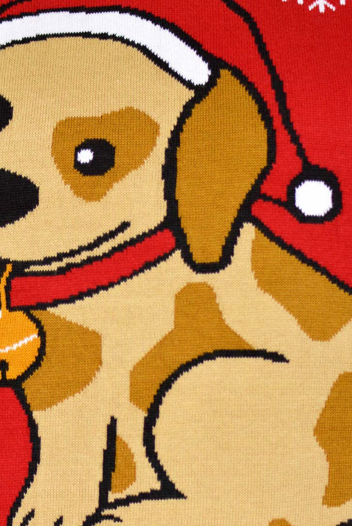 Jersey de Navidad para Familia con Perrito Detalle