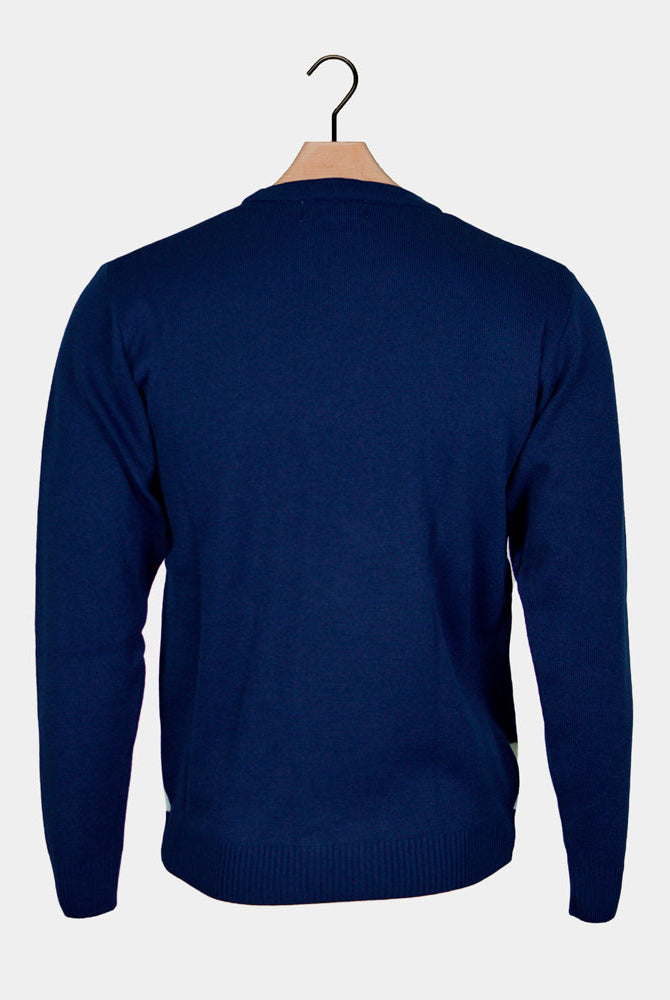 Jersey de Navidad para Familia Pingüino Azul Marino Espalda