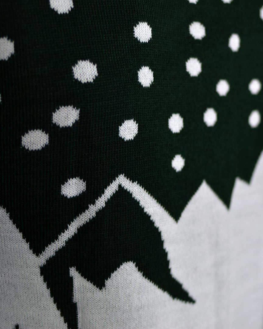 Jersey de Navidad para Familia Reno con Moto de Nieve Detalle Montaña