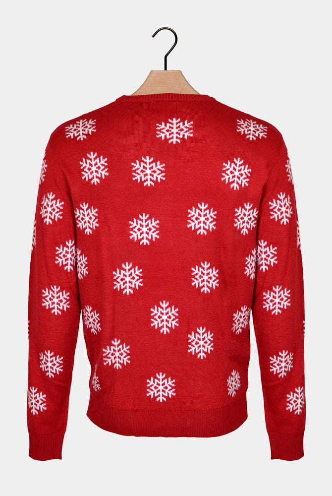 Jersey de Navidad para Familia con Reno Rudolph Rojo Espalda