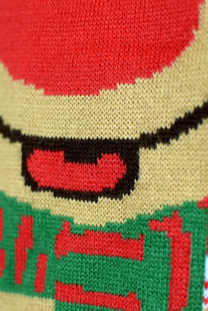 Jersey de Navidad para Hombre Reno con Bufanda Detalle