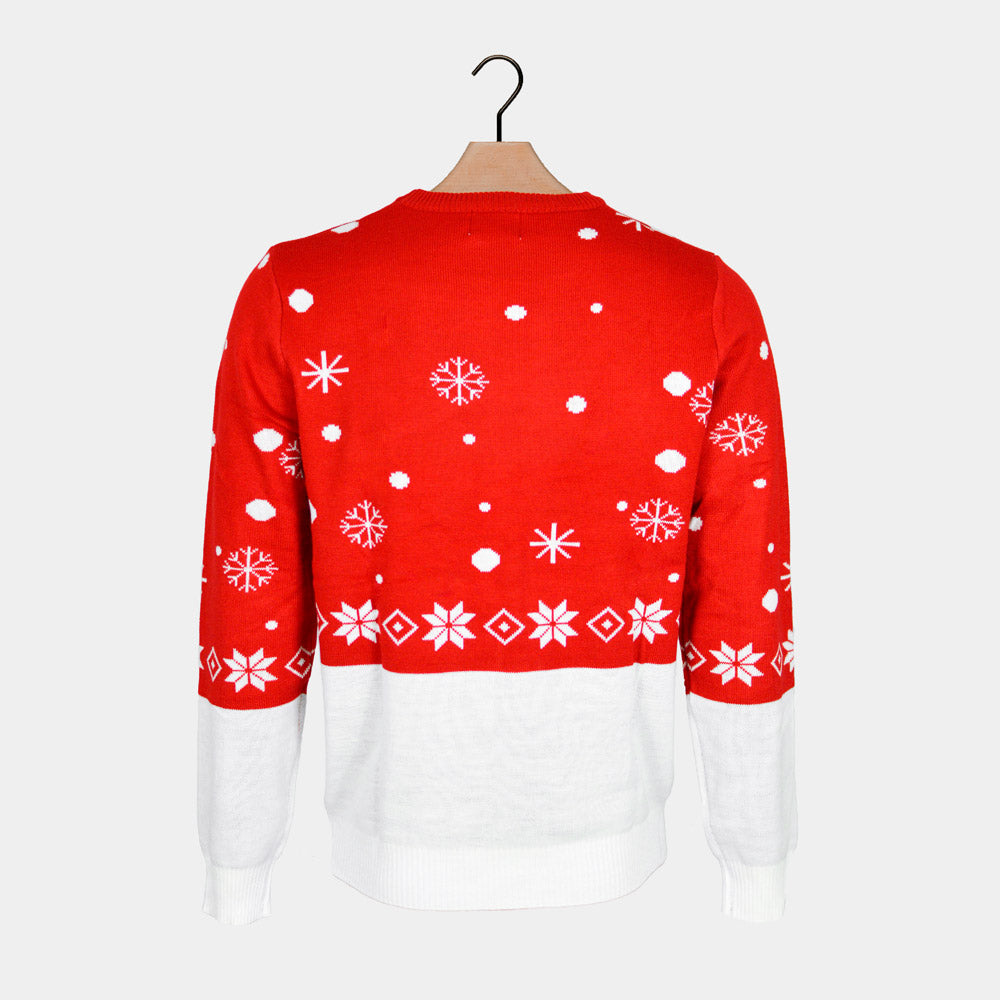 Jersey de Navidad para Hombre Reno con Bufanda Espalda