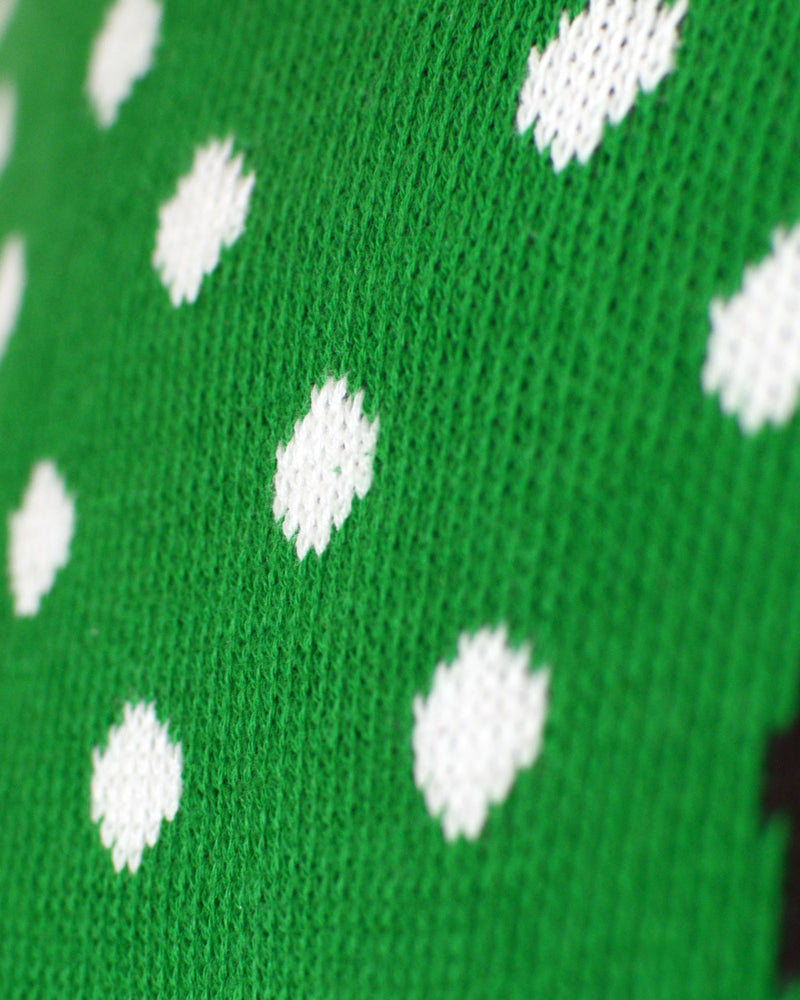 Jersey de Navidad para Hombre Verde Reno con Gorro en 3D Detalle Cuerno