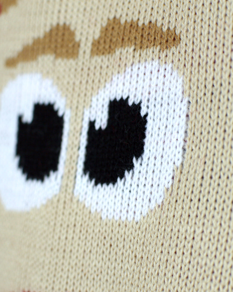 Jersey de Navidad para Mujer Rojo con Reno y Nieve Detalle