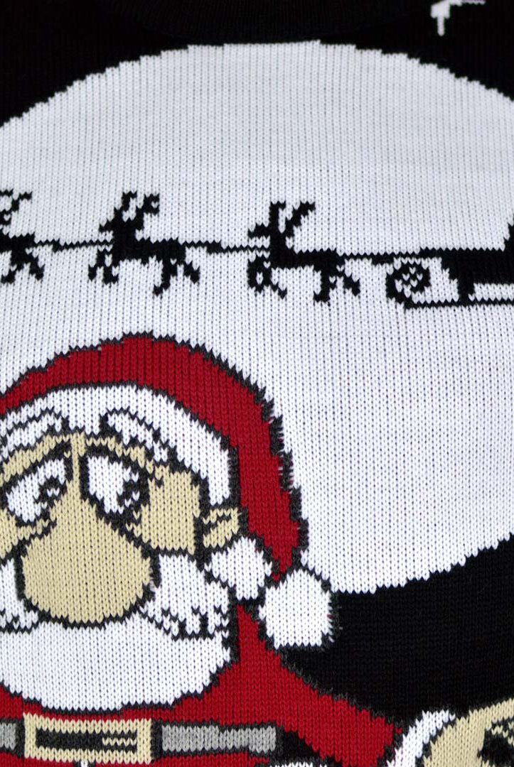 Jersey de Navidad para Mujer Santa Descargando Detalle