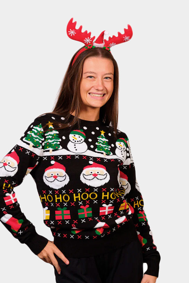 Jersey de Navidad Mujer Santa, Regalos y Muñecos Algodón Orgánico