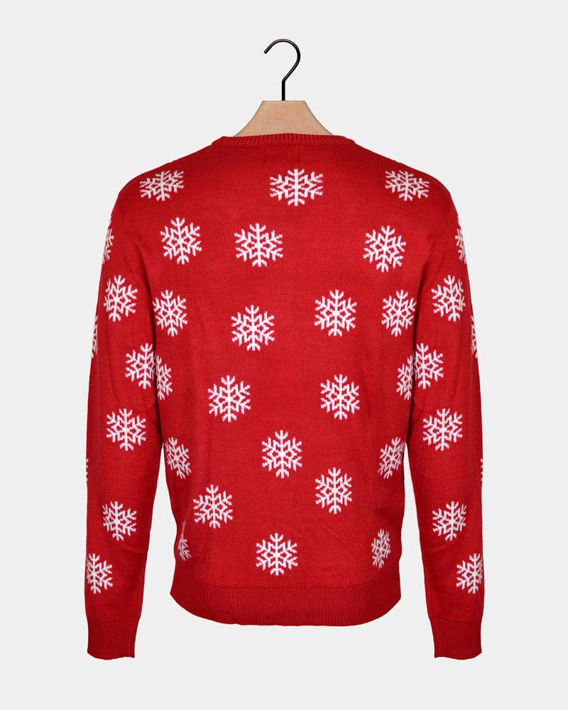 Jersey de Navidad para Niña y Niño Reno Rudolph Rojo Espalda