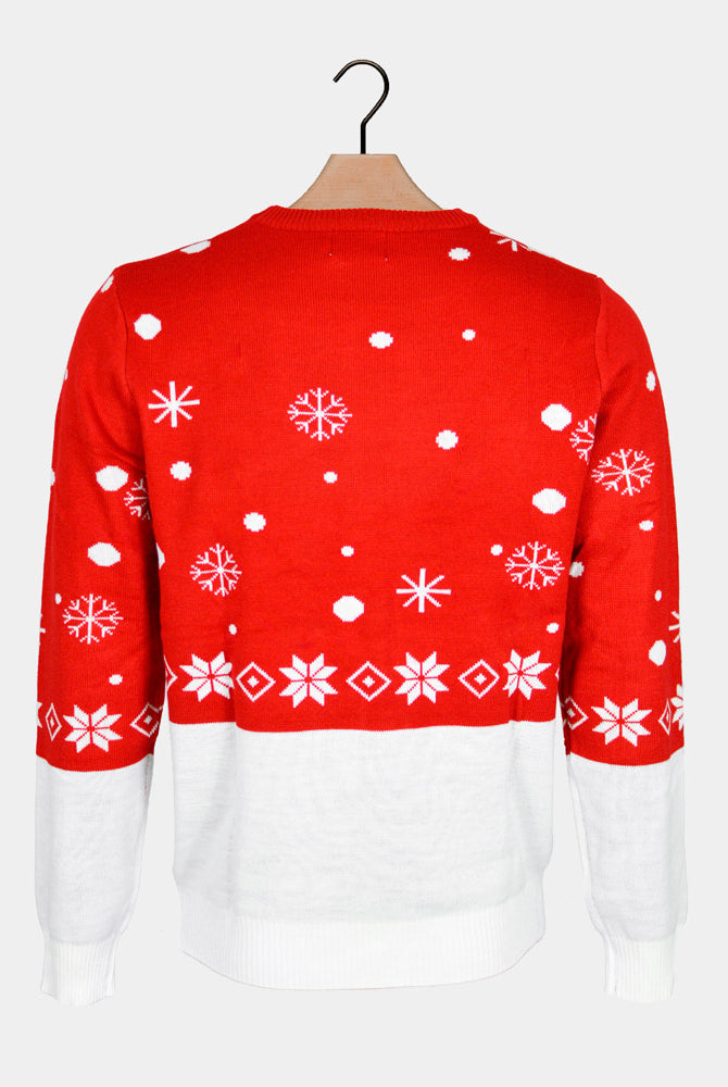 Jersey de Navidad para Niña y Niño Reno con Bufanda Espalda