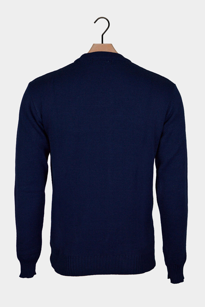 Jersey de Navidad Parejas Azul Marino Muñeco de Nieve Espalda