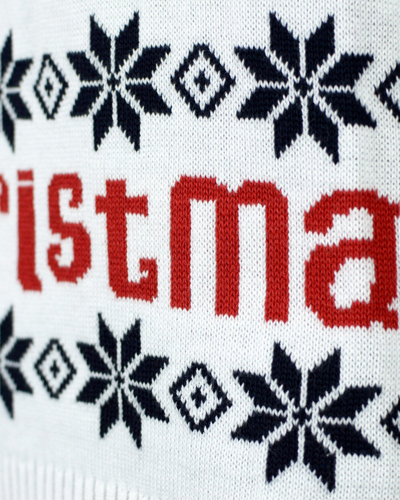 Jersey de Navidad Parejas Azul Papá Noel Reno Rudolph Algodón Orgánico Detalle Nieve