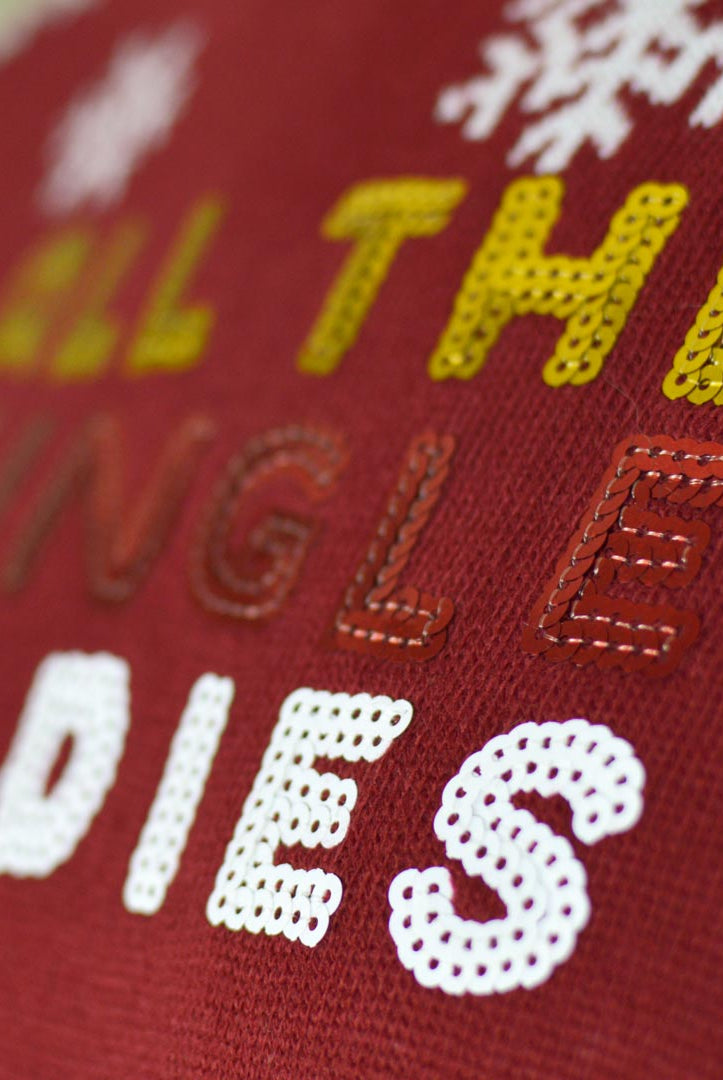 Jersey de Navidad Parejas Jingles Ladies Lentejuelas Detalle Nieve