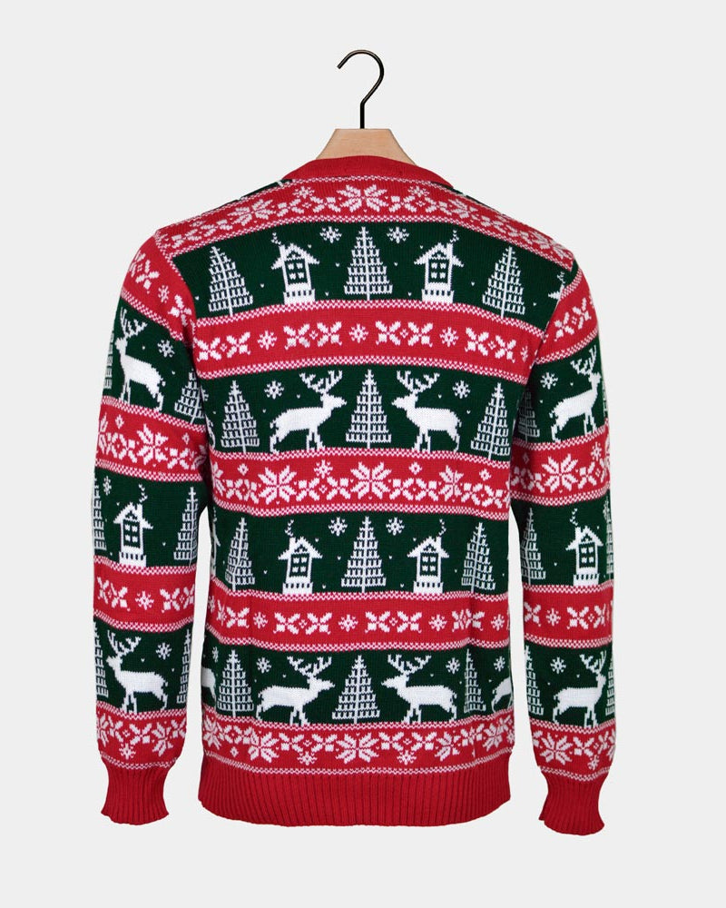 Jersey de Navidad Parejas Merry Christmas con Renos Espalda