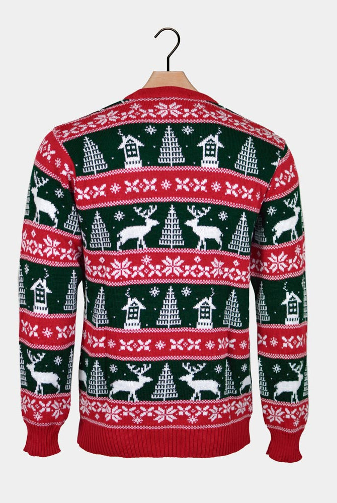 Jersey de Navidad Parejas Merry Christmas con Renos Espalda