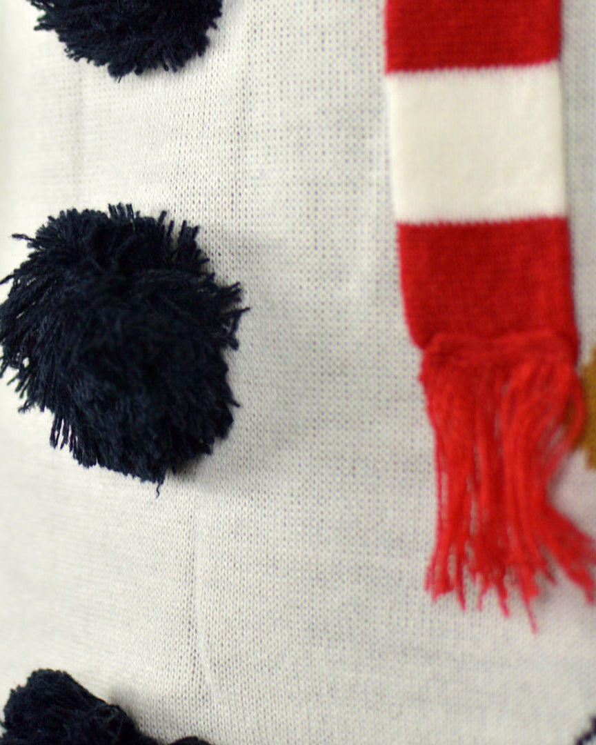 Jersey de Navidad Parejas Muñeco de Nieve en 3D Detalle