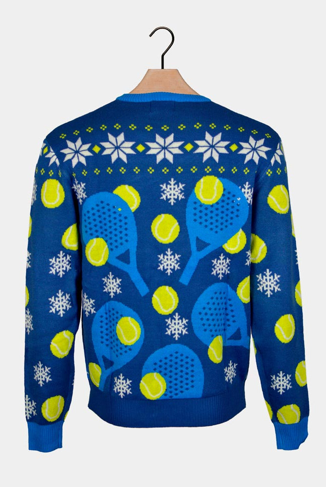 Jersey de Navidad Parejas Pádel Christmas Azul Espalda