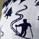 Jersey de Navidad Parejas Pista de Ski Esquiadores Detalle