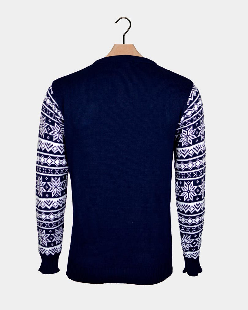 Jersey de Navidad Parejas Pista de Ski Esquiadores Espalda