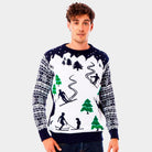 Jersey de Navidad Parejas Pista de Ski Esquiadores Hombre