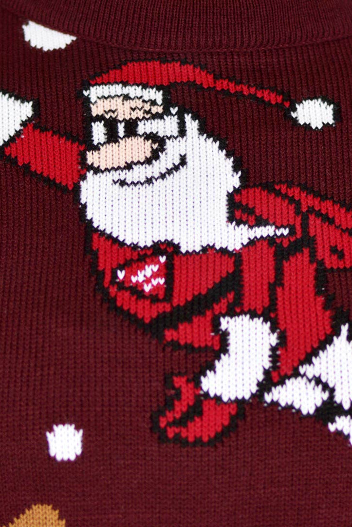 Jersey de Navidad Parejas Reno Batman Papá Noel Superman Detalle