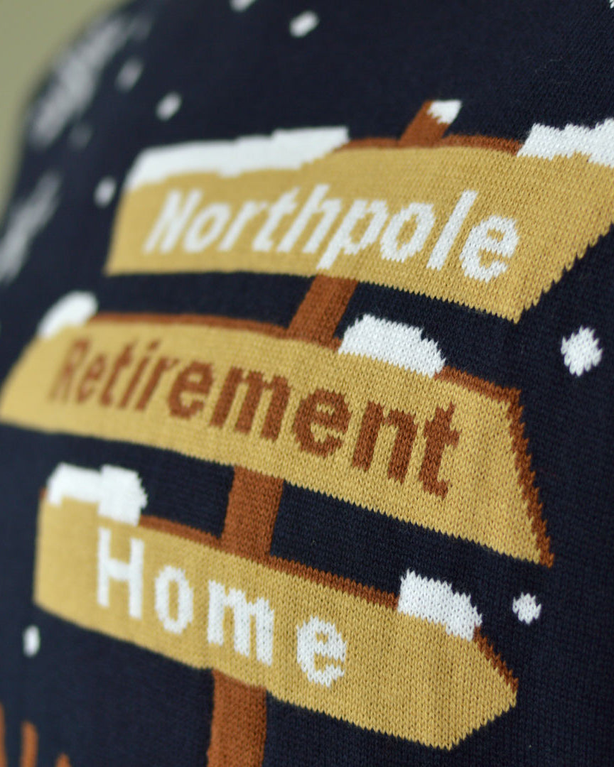 Jersey de Navidad Parejas Santa con Andador camino a la Jubilación Detalle Nieve