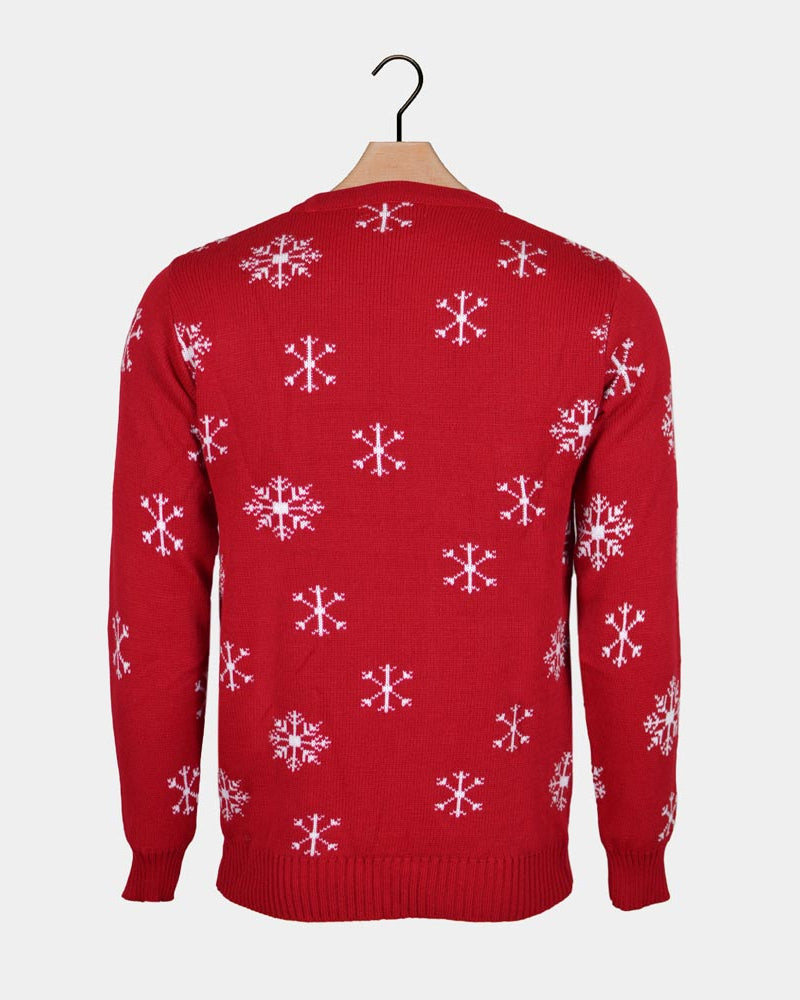 Jersey de Navidad Parejas Santa y Reno con Gafas de Sol Espalda