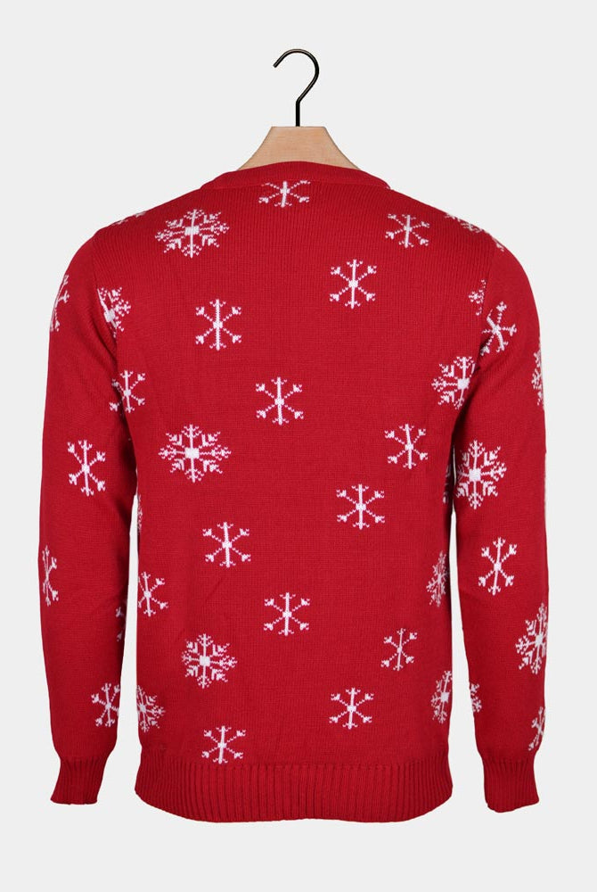 Jersey de Navidad Parejas Santa y Reno con Gafas de Sol Espalda