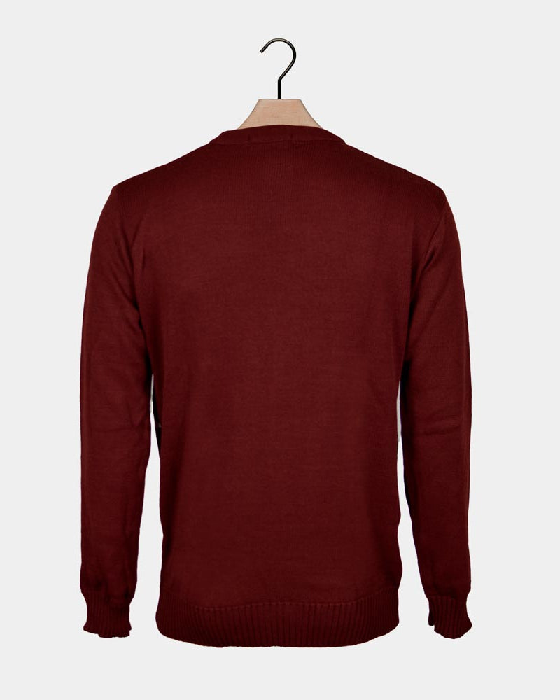 Jersey de Navidad Parejas Santa en Trineo y Árbol de Navidad Espalda