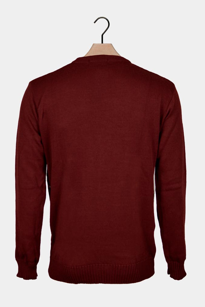 Jersey de Navidad Parejas Santa en Trineo y Árbol de Navidad Espalda