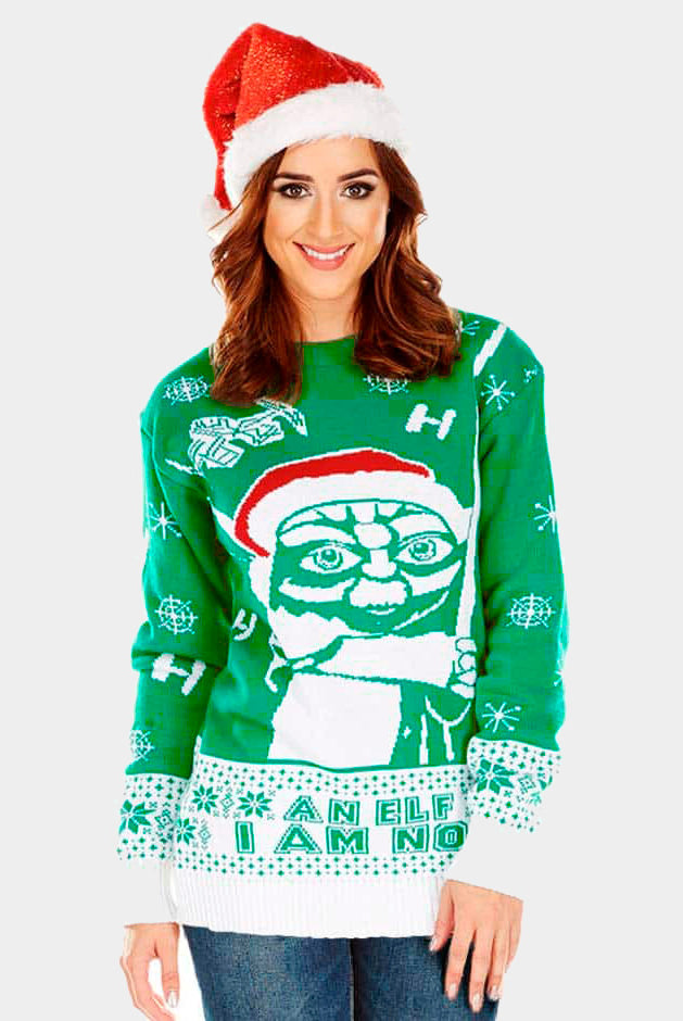 Jersey de Navidad Parejas Yoda Star Wars Mujer