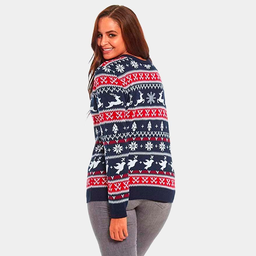Jersey de Navidad para Adultos Renos y Motivos Navideños 2021 Mujer