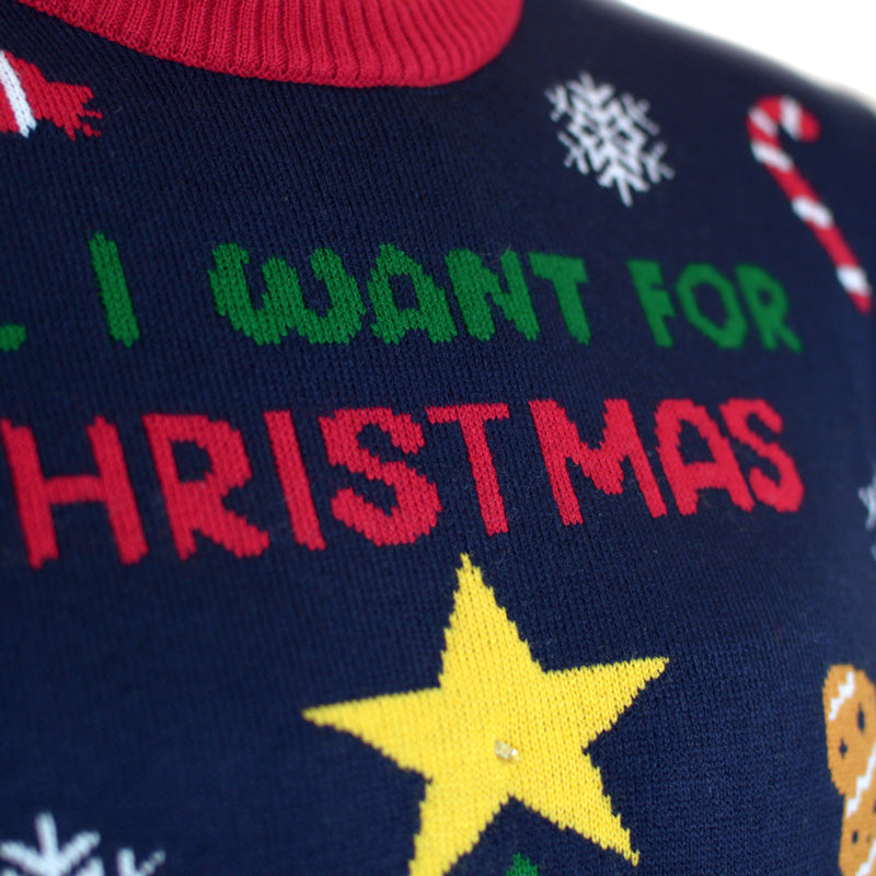 Jersey de Navidad con Luces LED Parejas Christmas Food detalle 1