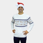 Jersey de Navidad Hombre Elegante Blanco Alaska