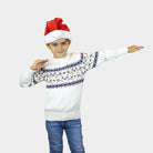 Jersey de Navidad para Niño Elegante Blanco Alaska