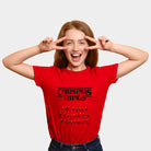 Camiseta de Navidad para Familia Roja Christmas Things mujer