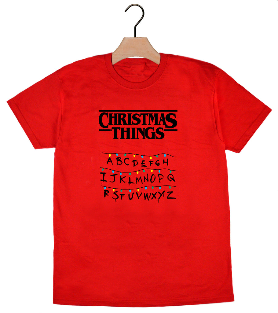 Camiseta de Navidad para Familia Roja Christmas Things
