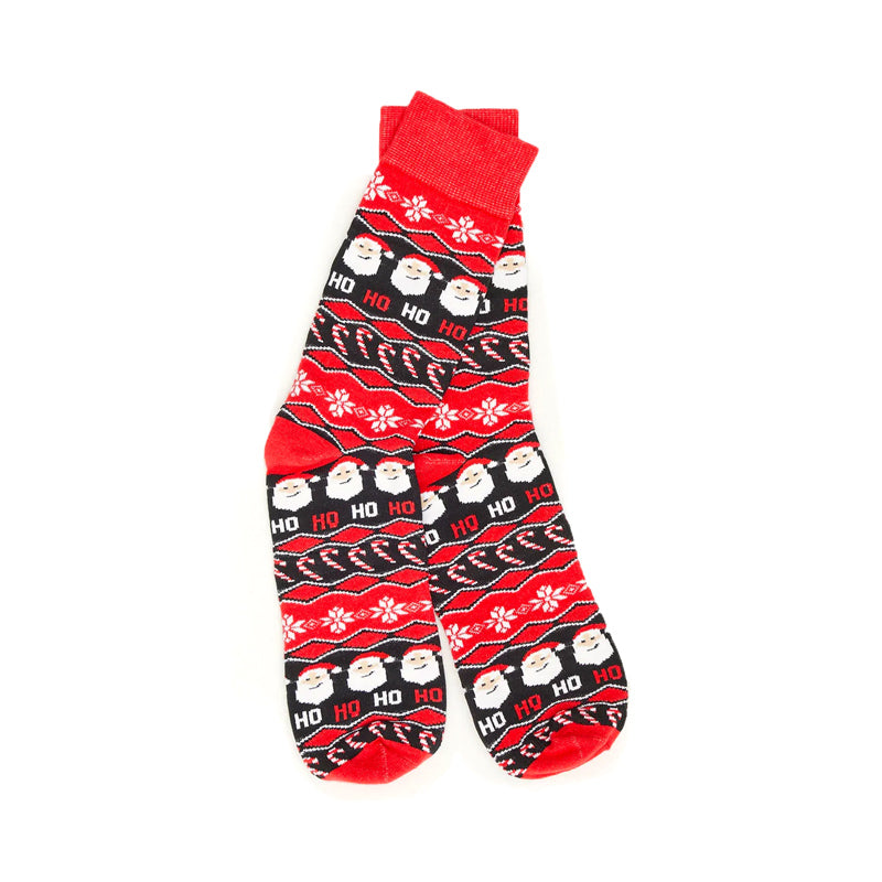 Calcetines de Navidad Unisex Rojos Papá Noel Ho Ho Ho