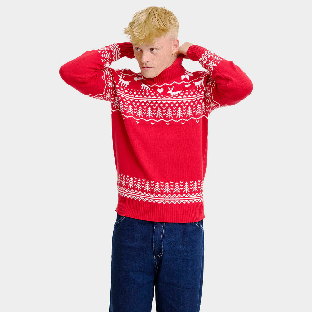 Greenlandish Jersey de Navidad cuello alto Hombre Algodón Orgánico
