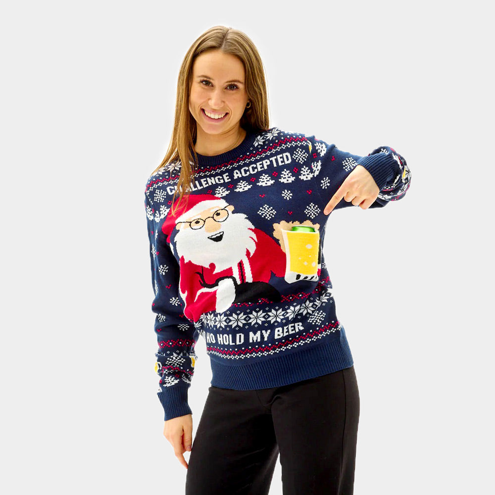 Jersey de Navidad Mujer Beer Pocket 3D