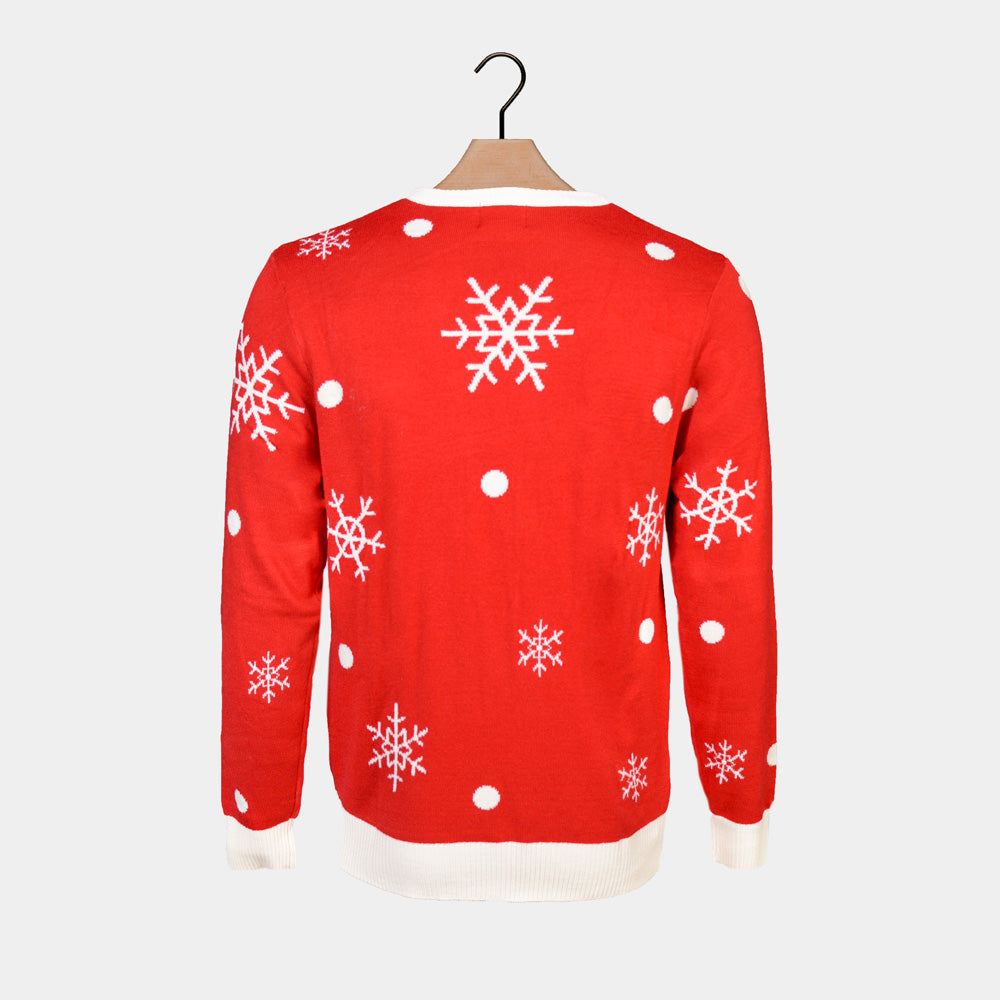 Jersey de Navidad Luces LED Familia Reno Brillante 
