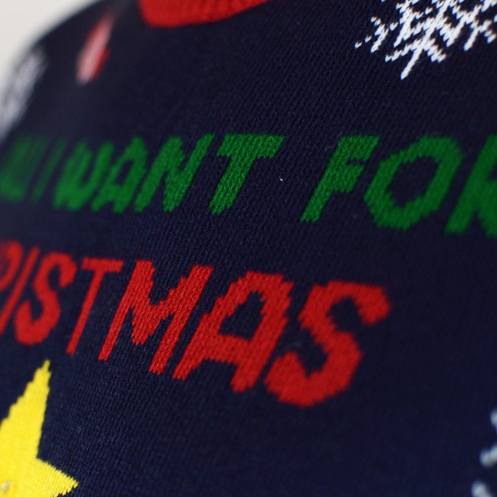Jersey de Navidad con Luces LED para Hombre Christmas Food detalle