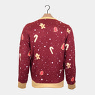 Jersey de Navidad con Luces LED para Hombre Rojo Ginger Cookie espalda