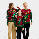 Jersey de Navidad con Luces LED Familia Mujer Christmas Tree-Rex
