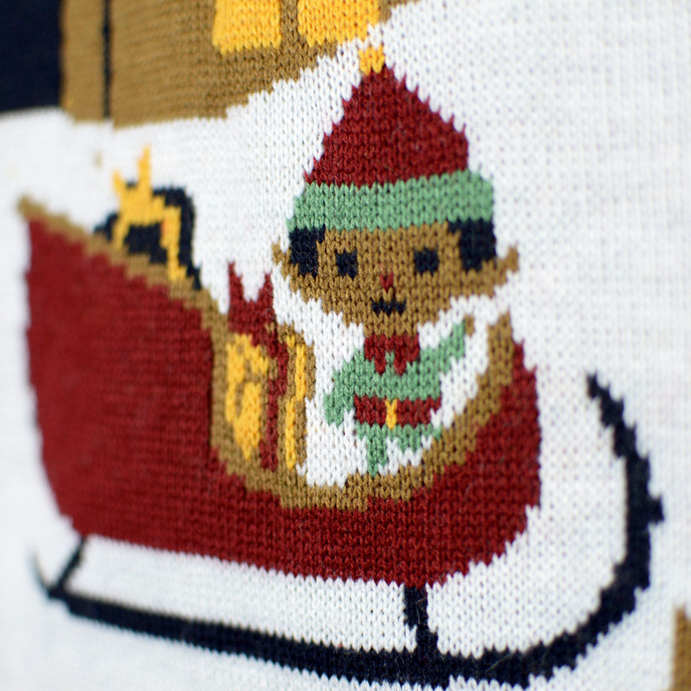 Jersey de Navidad con Luces LED para Mujer Merry Christmas Azul 
