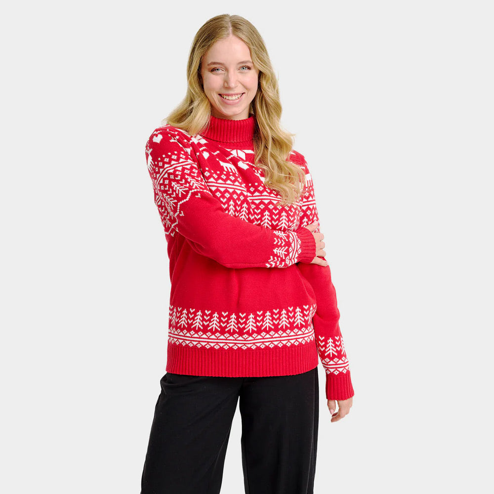 Jersey de Navidad cuello alto Mujer Algodón Orgánico Greenlandish 
